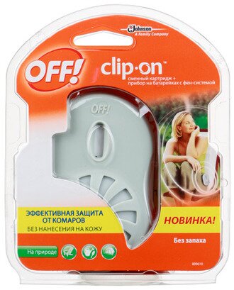 Прибор от комаров OFF Clip-On с фен-системой + сменный картридж